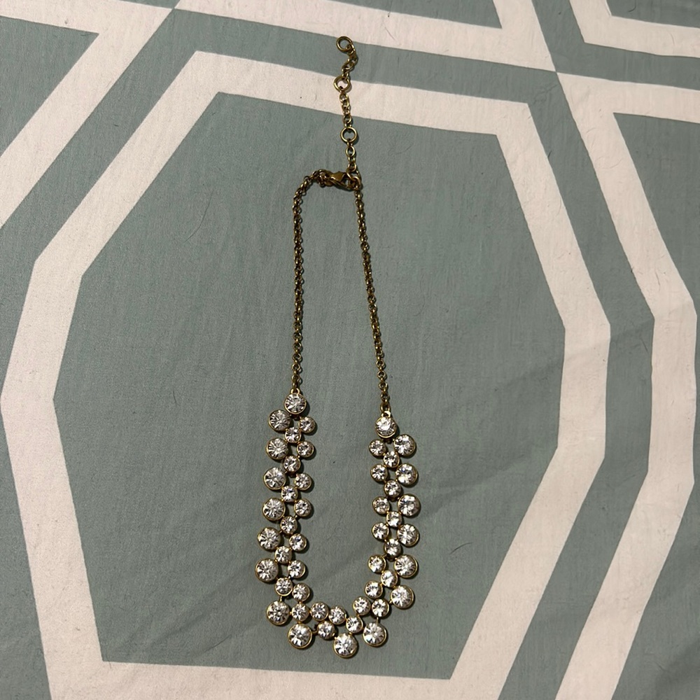 Crystal and gold necklace